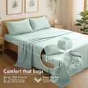 RUVANTI 100% Cotton Flannel Sheets Full Size - 4 Piece Warm, Soft & Breathable, Deep Pocket, Double Brushed Cozy All Season Bedding Set, Mint