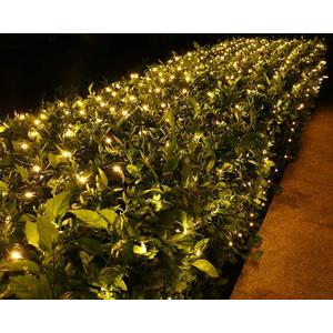 Joomer Christmas Net Lights  12FT x 5FT 360 LED Plugin Mesh Lights, Waterproof with 8 Modes, Timer, Connectable for Bushes, Trees, Garden, Outdoor Christmas Decor (Green Wire, Warm White)