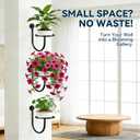 Wall Planters for Indoor Plants, 3 Pack Wall Mounted Plant Holder, Metal Plant Floating Decor Shelves, Space Saving, for Bedroom, Living Room, Kitchen, Office, Bathroom Decor