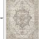 Area Rug 10x14 Washable Vintage - Soft Traditional Rug for Living Room Bedroom Dining Room or Home Office -Non Slip Backing Large Rugs with Low Pile Farmhouse Oriental Retro Carpet - Light Brown