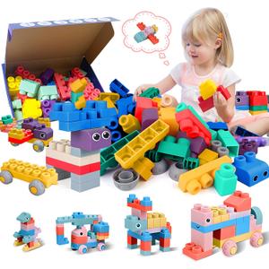Soft Building Blocks for Toddlers, Large Building Blocks Stacking Blocks for Babies 6 Months and Up Stem Toddler Gifts, Teething Toys, 40 PCS