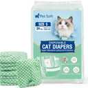 Pet Soft Disposable Cat Diapers - Female Dog Diapers for Cats & Dogs in Heat Period or Urine Incontinence, Doggie Diapers Ultra Absorbent Leak-Proof Puppy Diapers 24pcs (Green, S)