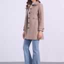 Allegra K Women's Single Breasted Long Outwear Winter Coat with Pockets, X-Small, Dusty Pink