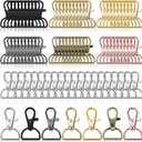 Swivel Clasp Hooks, Anezus 80Pcs Key Chain Clip Hooks, D Ring Clip Lanyard Hardware for Keychain Making, Lanyard Making, Purse Hardware, DIY Craft (3/4 Inside Width)