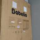 BABELIO 29-48" Extra Wide Baby Gate with Cat Door,Auto Close Metal Pet Door for Stairs, Doorways, House, Pressure/Hardware Mounted, Easy Walk Thru, White