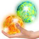 ArtCreativity Light-Up Dancing Ball with Sound Effects, Set of 2, LED Vibrating and Singing Ball for Kids, LED Party Supplies for Birthdays and More, Best Gift and Party Favors for Boys and Girls