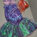 Princess Dresses for Girls Princess Cosplay Costumes Birthday Halloween Dress Up with Accessories, Size 130