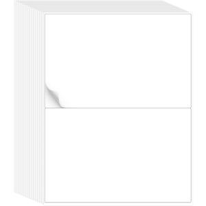 L LIKED 200 Half Sheet Shipping Labels, 2 per Sheet, 200 Labels, 5.5 x 8.5 inch, for Laser & Inkjet Printing (100 Sheets)
