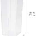 IRIS USA Food Storage Containers with Flip-Top Lid, 3.9 Qt - 4 Pack, Clear Stackable Food Containers for Kitchen & Pantry Organization, BPA-Free, Food Grade Plastic For Flour, Sugar, Dry Food, Grain, Food Grade Large - 4 Pack