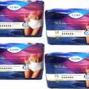 TENA Stylish Super Plus Incontinence Underwear for Women, Heavy Absorbency, Small/Medium, (4 Pack - 72 Total)