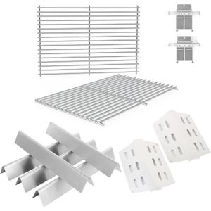 Grill Parts for Weber Genesis 300 Series w/Front Control, 7621 Flavorizer Bars 7528 Grill Grate Replacement Parts for Weber Genesis 300 E/S/EP 310 320 330 for Weber Genesis 300 Accessories