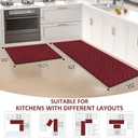 Kitchen Rugs and Mats for Floor,Red Kitchen Runner Rug 20"x59" Washable Non Skid Absorbent Resist Dirt Comfort Standing Mat for Entryway,Hallway, Front of Sink,Christmas Kitchen Decor (1'8" x 4'11" (Runner))