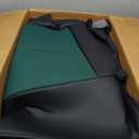 Coverado Seat Covers Full Set, Car Seat Covers Front Seat and Back Seat, Breathable Fabric&Leather Car Seat Protectors, Universal Seat Covers for Cars, Compatible with Most Cars (Green, FullSet)