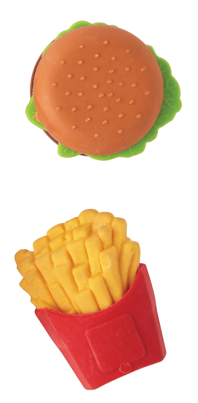 Novelty Eraser 4 Pack And Macaroni Baxes 3 Pack