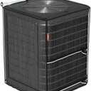 LXKCKJ Full Mesh Top Air Conditioner Cover for Outside Units- 2 in 1 Central Air conditioner Cover with 420D Waterproof Fabric and Textilene, Outdoor AC Covers Defender (Black-32x32x36)