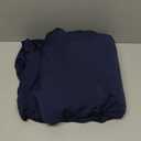 Table Skirts for Rectangle Tables 8ft - One-Piece Navy Blue Tablecloths and Skirt, Wrinkle Resistant Ruffles Elastic Cover for Banquets, Weddings, Events, Parties (96" x 30" (Rectangular))