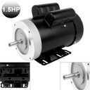 1.5HP Electric Motor 3450RPM Reversible Single Phase 56C Frame General Purpose Motor for Agricultural Machinery General Equipment 5/8" Shaft Diameter TEFC 115/230V