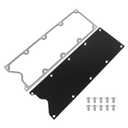 LS Gen 3 Valley Pan Cover Plate Low Profile with Gasket and Seals Compatible with LSX LS1 LM7 LR4 LQ4 LS6 L59 LQ9 LM4 L33 (Black)
