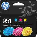 HP 951 Cyan, Magenta, Yellow Ink Cartridges (3 Pack) | Works with OfficeJet 8600, OfficeJet Pro 251dw, 276dw, 8100, 8610, 8620, 8630 | Eligible for Instant Ink | CR314FN