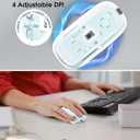 Bluetooth Wireless Mouse,4 Modes Mouse(BT5.2 & BT3.0 + USB-A & USB Type-C Mouse for Mac/MacBook Pro/MacBook pro/MacBook Air/PC/Mac/Laptop/Apple/ipad/Computer (Blue)