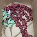 2 Pcs 45'' Artificial Wisteria Flowers Branches Burgundy Fake Wisteria Floral Hanging Plant Decoration for Wedding Flower Wall Backdrop Party Floor Vase Balcony