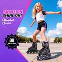 2PM SPORTS Inline Skates for Kids Girls Boys Ages 5-8 8-12 4-6 6-12 with Light Up Wheels, Adjustable Kids Roller Skates Blades for Adults Men Women Beginners Youths, Large - Youth