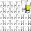 40 Pack Shot Glass Bulk Set with Heavy Base, 1.5 Ounce Whiskey Shot Glasses, Clear Shot Glasses Set, Round Shot Glass Bulk, Small Shot Cups for Vodka, Whiskey, Tequila, Espresso, Liquor