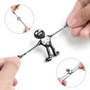 2 x 24PCS Halloween Stretchy Skeleton Bendable Men, Black White Rubber Sticky Man Stretchy Toys for Kids Halloween Party Favors Stress Relief Toy