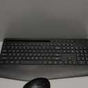 Wireless Keyboard and Mouse Combo - Full-Sized Ergonomic Keyboard with Wrist Rest, Phone Holder, Sleep Mode, Silent 2.4GHz Cordless Keyboard Mouse Combo for Computer, Laptop, PC, Mac, Windows -Trueque (1 PACK, Black)