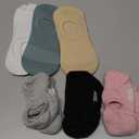 Toes Home No Show Socks Womens Cushioned Low Cut Athletic Hidden Liner for Sneakers Ankle Invisible Running Socks 4/6 Pairs (Multi Colors)