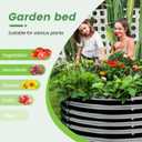 Land Guard 3×3×2ft Galvanized Raised Garden Bed Kit, Round Galvanized Planter Raised Garden Boxes Outdoor, Large Metal Raised Garden Beds for Vegetables, Grey