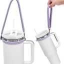 Water Bottle Handle, Silicone Water Bottle Sling, Carrier, Holder with Strap, Fits Most 8-40oz Bottles Stanley Cup Accessories