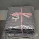 NWK Pack of 4 Fluffy Self Warming Cat Mat, Cat Blanket, Thermal Dog Mat, Washable, Non-Slip Bottom for Sofa & Crate & Kennel & Car Seat (Misty Gray, X-Large (43.5'' X 27.5'' X 0.7''))