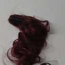 SOFEIYAN 13" Ponytail Extension Long Curly Ponytail Clip in Claw Hair Extension Natural Looking Synthetic Hairpiece for Women, Wine Red