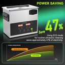 3L Commercial Ultrasonic Cleaner, ECO Mode, Heating, Degas Mode, ECO Energy-Saving Ultrasonic Cleaning Machine Excellent for Labs,Carburetor,Jewelry,Dentures,Automotive & Industrial Parts.
