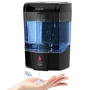 SVAVO Automatic Soap Dispenser Hand Soap Dispenser Wall Mount 600m/ 21 fl.oz, Touchless Electric Sensor Pump Battery Operated for Offices Home Kitchen Bathroom Hotel Restaurant Commercial