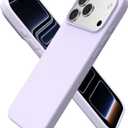 ORNARTO Compatible with iPhone 17 Pro Max Case 6.9", Slim Liquid Silicone 3 Layers Soft Gel Rubber Shockproof Protective Cover with Anti-Scratch Microfiber Lining-Pastel Lilac