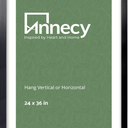 Annecy 20x24 Picture Frame Black (Pack 1), 20 x 24 Picture Frame for Wall Decoration, Classic Black Minimalist Style Suitable for Decorating Houses, Offices, Hotels