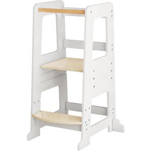 TaoHFE Toddler Tower Kitchen Help,Adjustable Wood Toddler Standing Tower for Baby,Toddler Tower Assists Baby,Toddler Helper Tower with Safe Measure Components, Tower for Gift