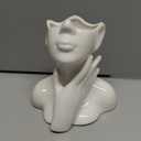 XSMXLNKWL Ceramic Face Vase White Flower Vase for Decor, Female Face Vase Art, Modern Decorative Vase Centerpiece for Table, Shelf, Living Room, Office, Bedroom, Small