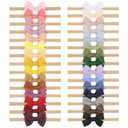 doboi 30PCS Baby Girls Headbands Hair Bows Nylon Grosgrain Ribbon Hairbands Solid Color Handmade Hair Accessories for Newborn Infant Toddlers Little Girl and Kids (Bow Headbands for Baby Girls)