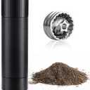 Luvan Pepper Grinder Mill, Heavy Duty Aluminum Manual Pepper Mill, Professional Grade Pepper Grinder with Stainless Steel Blade and Adjustable Coarseness, Black Pepper Mill Grinder Refillable Gift Set