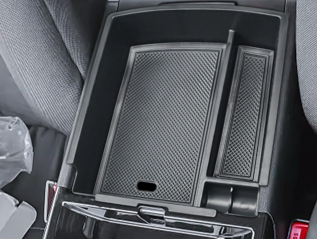 Center Console Organizer Compatible with 2025 2026 Hyundai Tucson Hybrid/Plug-in Hybrid/Limited Accessories (Steering Wheel Shifter ONLY), Armrest Storage Box Middle Console Insert Tray
