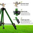 Pattiumo 2 Pack Lawn Sprinklers for Yard - 360 Tripod Sprinklers for Yard Large Area - Heavy Duty with 3/4 Inch Connector and Extension Legs - Flip Locks