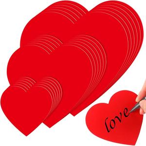 Ferraycle 108 Pcs Valentine's Day Paper Hearts Cut Outs Large Valentine's Day Cutouts Hearts Shaped Paper Cutouts Double Sided Cardstock Decor for Bulletin Board Craft Wall Galentines Decoration