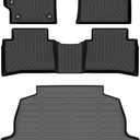All Weather Car Floor Mats & Cargo Liner for Corolla Sedan 2020-2024 2025 2026(Include Hybrid) Custom Fit Full Set Accessories - Black (Not for Cross or Hatchback Model)