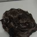 Short Curly Brown Pixie Wig Synthetic Layered Cosplay Hair Full Wigs for White Women, Dark Brown