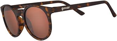 goodr Nine Dollar Pour Over Polarized Round Sunglasses, Small Sized (Circle G), Brown Translucent Frames with Brown Non-Reflective Glare Reducing Lens, UV400 Protection, No Slip, No Bounce, Nine Dollar Pour Over