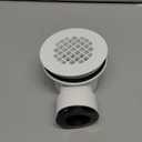 Low Profile Shower Drain, 1.5" Side Outlet Drain Assembly with Perforated Strainer, for 1.5" or 2" Replacement Shower Base PVC Side Outlet Drain