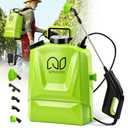 Battery Powered Backpack Sprayer 4 Gallon, Electric Garden Sprayer in Lawn
Digital Display, 3 Adjustable Pressures, Sprayer with 2.2Ah Battery & Charger Included, 45PSI, Telescopic Wand, 5 Nozzles